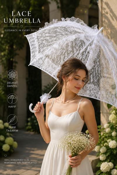 Limelia Umbrelă de nuntă pentru mireasă Accesoriu concept pentru ședință foto...