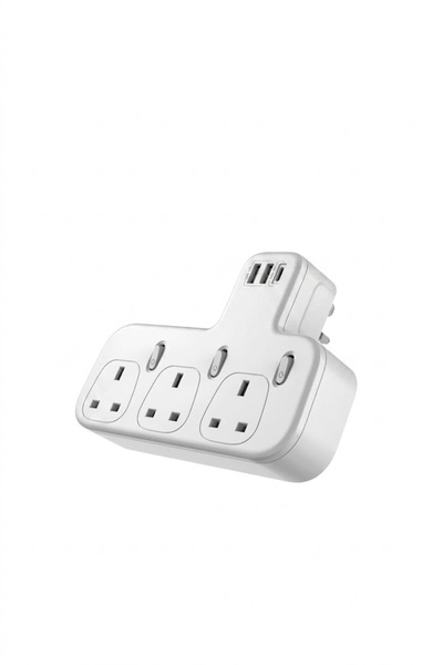 Primo Plus محول تمديد متعدد المنافذ bc871 بقوة 3250 واط مع 3 مقابس بريطانية، ...