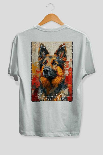 Ankhises Tricou supradimensionat alb cu imprimeu câinele "For Dog's Sake 18",...