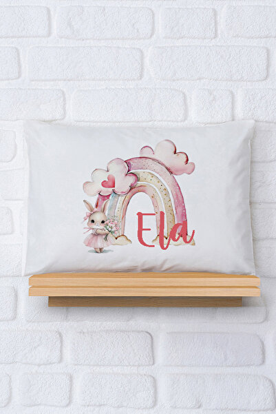 Pia Baby %100 Pamuk İsim Yazılı Kız Bebek Yastık Kılıfı – 35x45 cm Organik Baskı