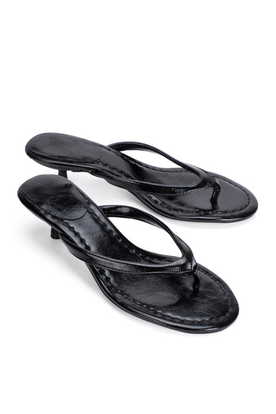 PASSAGE SHOES Kadın Topuklu Parmak Arası Terlik 6373 SIYAH