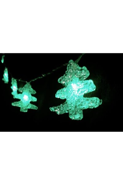 Generic 8 LED σε σειρά με ακρυλικά δεντράκια, 1,80 m, διάφανο καλώδιο, σταθερ...