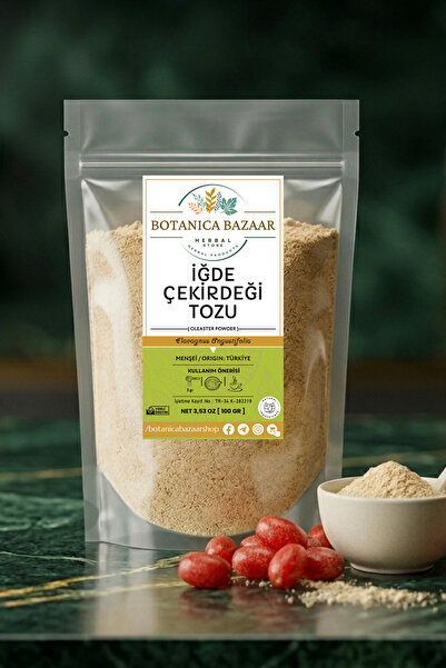 Botanica Bazaar Öğütülmüş İğde Çekirdeği Tozu 100 gr - İğde Unu - Oleaster Se...
