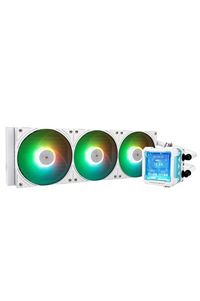 ThermalRight مبرد سائل للمعالج FW PRO 360 ARGB أبيض اللون، 360 مم، مع شاشة LC...
