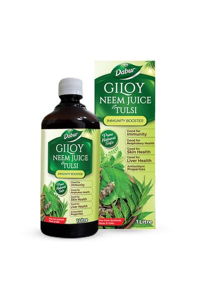 Dabur Giloy Neem Tulsi Juice: 3-in-1 Immunity Boosters with Giloy, Neem, Tuls...