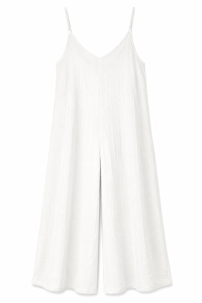 RUUH Müslin Askılı Bol Paça Oversize Tulum