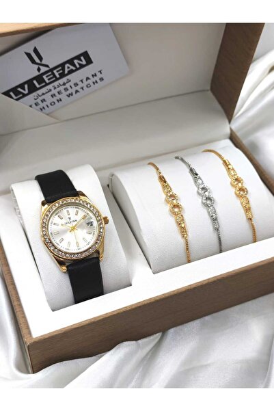 STRIVA Lifan Watch Women's Watch Set Lv Lefan Fashion Crystal-Encrusted Brace...