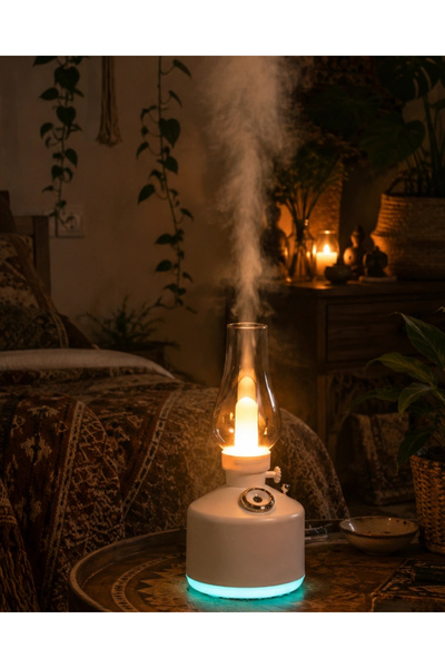 ARMÜZ Led Işıklı Vintage Hava Nemlendirici Aromaterapi Difüzörü Usb Şarjlı