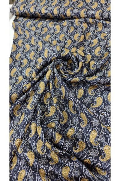 Atlas Kumass Shawl Patterned Silk Viscose Fabric – 150 cm Width