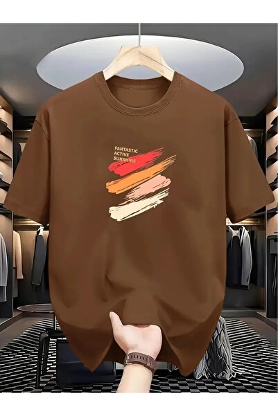 JENOLAN Tricou oversize cu imprimeu „Fantastic Active” pentru bărbați și femei