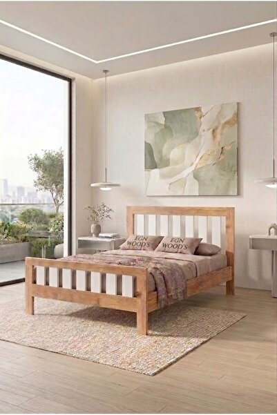 EGN WOODS Modern Atlantik Çam MDF Karyola - Tek ve Çift Kişilik Yatak Ölçü Seçenekleri - Farklı Renk Alternatifleri