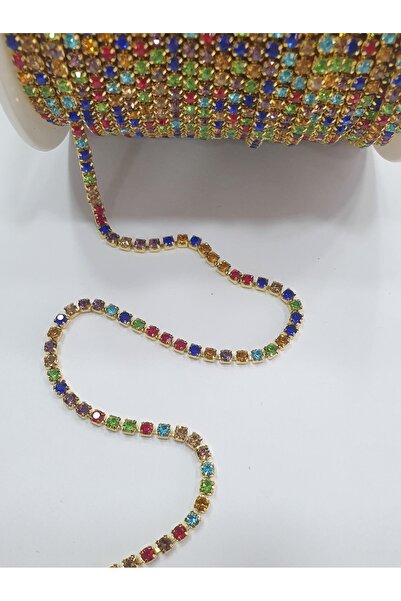 CRYSTALSHOP Panglică cu pietre - Ss12 Culoare Galbenă (3 Metri)