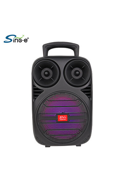 singe مكبر صوت كاريوكي محمول Sing-e ZQS6162 بتقنية البلوتوث مع إضاءة LED ملون...