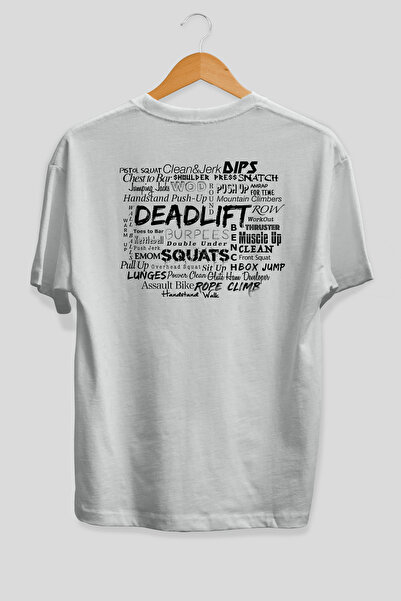 Ankhises Μπλουζάκι Deadlift Oversize με στάμπα στην πλάτη, λευκό, 100% βαμβάκ...