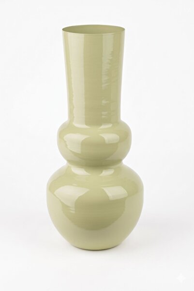 MONDEX Vază Metal ROGER 10x17x36 cm Verde Salvie 1 buc.