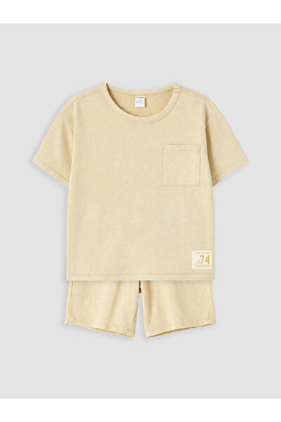 LC Waikiki Esvab • Modern & Distinctive Printed Boys' T-Shirt and Shorts Set