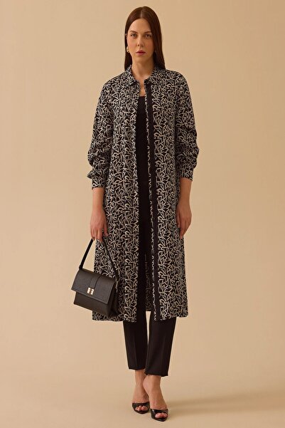 Rain and River Plus Size Patterned Pocketed Tunic