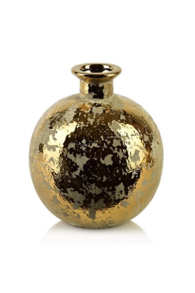 MONDEX Vază Ceramică YARINE GOLD 16x6x16 cm Auriu 1 buc.