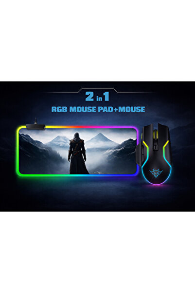 Preo Gmp-06 RGB Mouse Pad-Mouse Set
