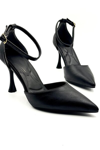 DefHeel'e Pantofi cu toc subțire și curea la gleznă, stiletto pentru femei, n...