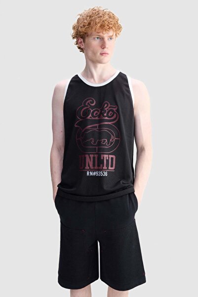 ecko unltd. Harrison Loose Fit Crew Neck Printed 100% Polyester Men's Black U...