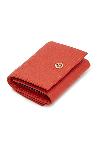 Tergan Orange Genuine Leather Women's Wallet - S1Cb00005819-V9G