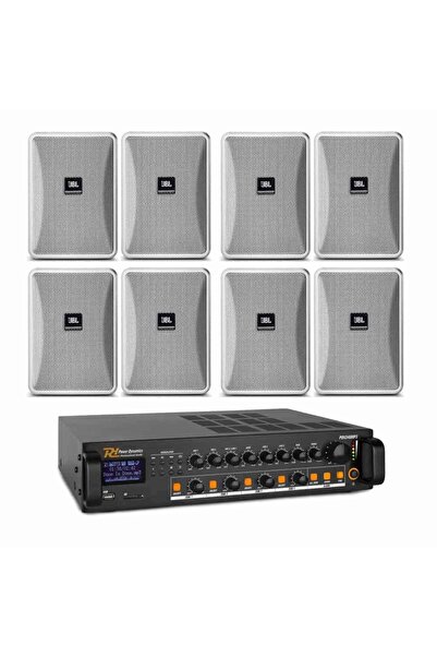 JBL Sistem de difuzoare de perete cu 8 elemente, 240W, Bluetooth, USB, FM, Alb