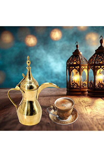 Al Athar Arts Handmade Brass Arabic Coffee Dallah Raslan – Traditional Gahwa ...