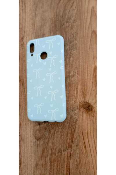Newon HUAWEİ P20 LİTE KURDELE FİYONK BASKILI İÇİ KADİFE SİLİKON TELEFON KILIF...