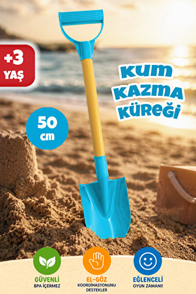 Meleni Toys Kum Kazma Küreği - Çocuk Bahçe Plaj Kum Aktivite Oyuncağı Mavi
