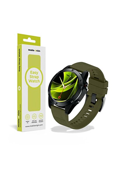 Mobile Origin Easy Strap 26mm Silicone Watch Band for Garmin, Dark Green