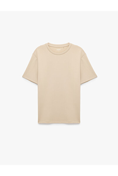 Koton Viscose Blended Regular Fit Short Sleeve Crew Neck Basic Sports T-Shirt