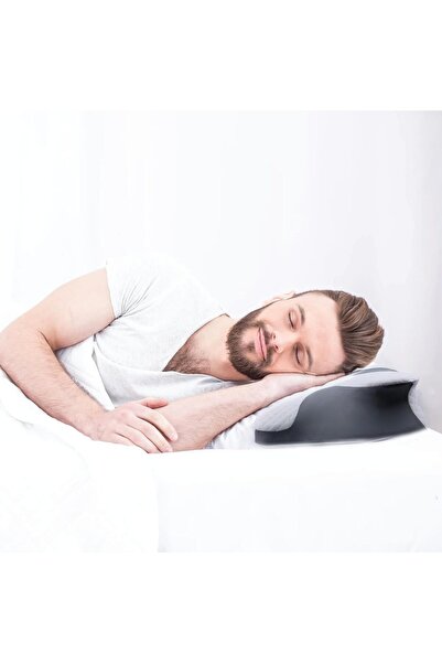 Green Lion Cervical Memory Foam Pillow Middle Soft, Hypoallergenic, Ergonomic Neck Support, Dry & Breathable, Zero Pressure, Washable & Foldable, for Side Back & Stomach Sleepers - Gray/White