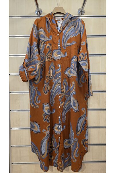 Park Moda Rochie cămașă italiană cu glugă, 100% bumbac