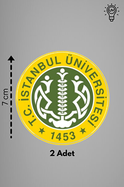 NET REKLAM 2 Adet 7x7 cm İstanbul Üniversitesi UV Baskı Çok Amaçlı Logo Stick...