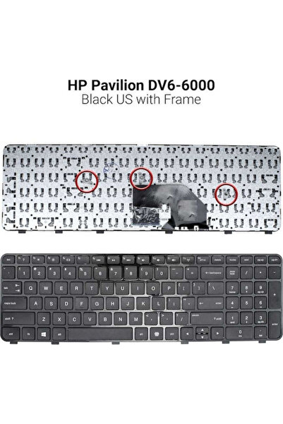 OEM Πληκτρολόγιο φορητού υπολογιστή για DV6-6000 χωρίς πλαίσιο και αγγλική (U...