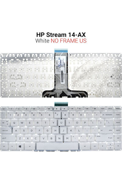 HP Πληκτρολόγιο φορητού υπολογιστή για Stream 14-AX χωρίς πλαίσιο σε λευκό