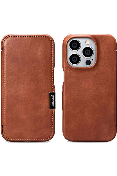OEM Δερμάτινη Καφέ Θήκη Πορτοφόλι (iPhone 15 Pro)