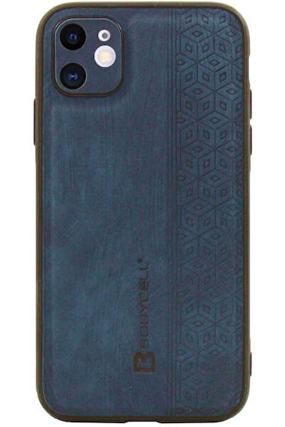 Other Δερμάτινη Πίσω Θήκη με Σχέδιο Bodycell Μπλε (iPhone 12 / 12 Pro) Κωδικό...