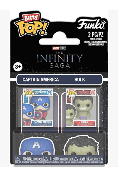Funko Μπίτι Ποπ! Μάρβελ: Σάγκα του Άπειρου - Κάπτεν Αμέρικα & Χαλκ 12 τεμάχια