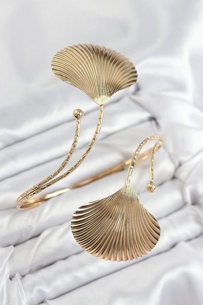 shopwave Brass Oyster Model Gold Rk Women's Pazu Bracelet