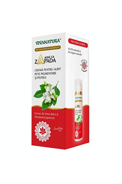 Vivanatura CREMA ALBĂ CA ZĂPADA - Cremă de Zi Pentru Albit Pete Pigmentare și...