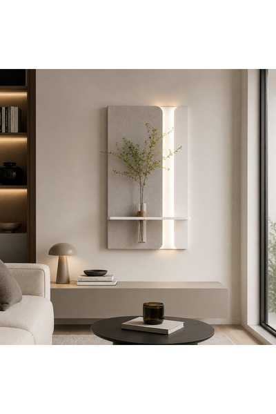 TAKIFİX Modern Ledli Duvar Tablosu | Dekoratif Panel | Gizli Aydınlatmalı | Ö...