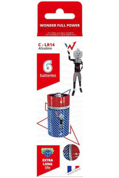 Wonder Αλκαλικές Μπαταρίες C 1.5V 6 τεμάχια