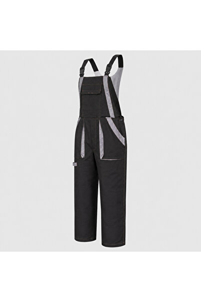 CWorkWear Salopetă de lucru cu pieptar, negru cu gri