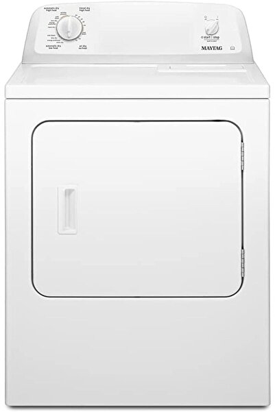 Maytag مجفف ملابس أمامي التحميل بفتحات تهوية، سعة 7 كجم، لون أبيض، بمقبضين
