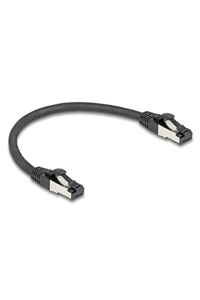 DELOCK καλώδιο δικτύου 80566, CAT 8.1 S/FTP, copper, 2000MHz, 0.25m, μαύρο