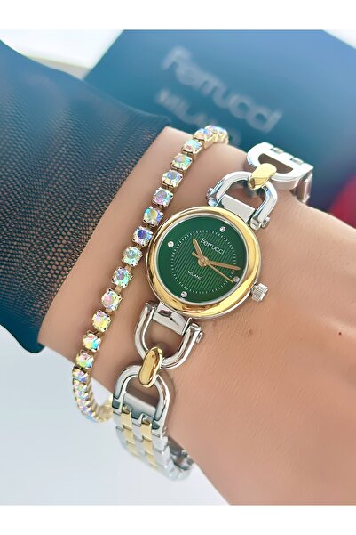Ferrucci Steel Strap Minimal Case 2 Year Warranty 3 Atm Waterproof Women's Wr...