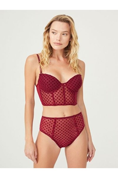 Cansoy Σετ Corset Με Ψηλομεσο Brazil Bordeaux