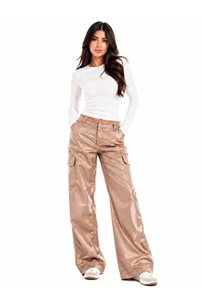 CHEVALIER FASHION Women's Wide Leg Cargo Pants – High Waist Utility Pocket Ca...